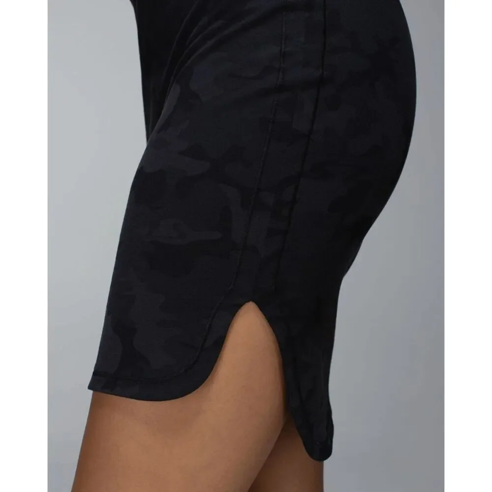 Lululemon Athletica‎ City Skirt Savasana Camo Black Gray Soot 8